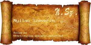 Nyilas Szeverin névjegykártya
